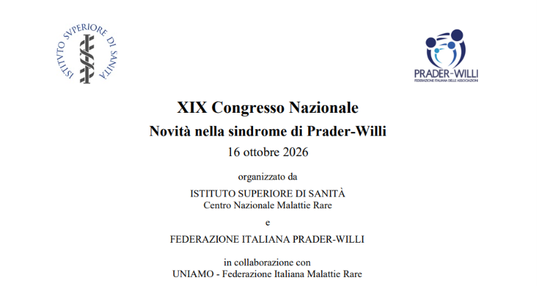 XIX congresso nazionale: novità nella sindrome di Prader-Willi